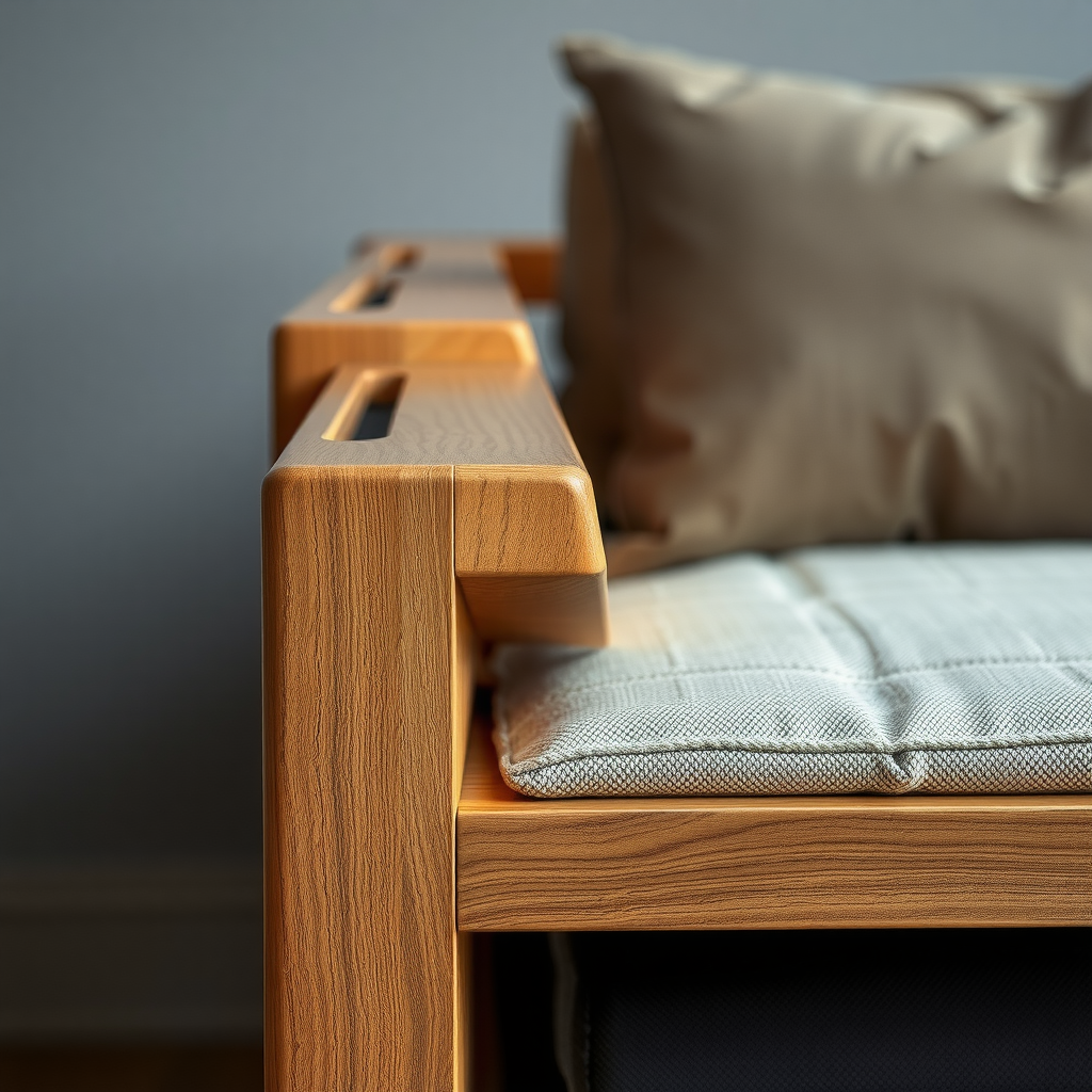 プレミアム素材と職人技を示す高級家具の細部、精密な木工技術とアーティザンクラフトマンシップ